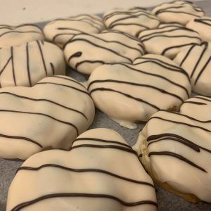 Palmera de morata con chocolate blanco y nutella